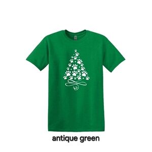 Christmas tree with dog paws T-Shirt 🌲